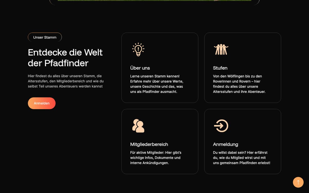 Ausschnitt der Website von DPSG Schwabelweis
