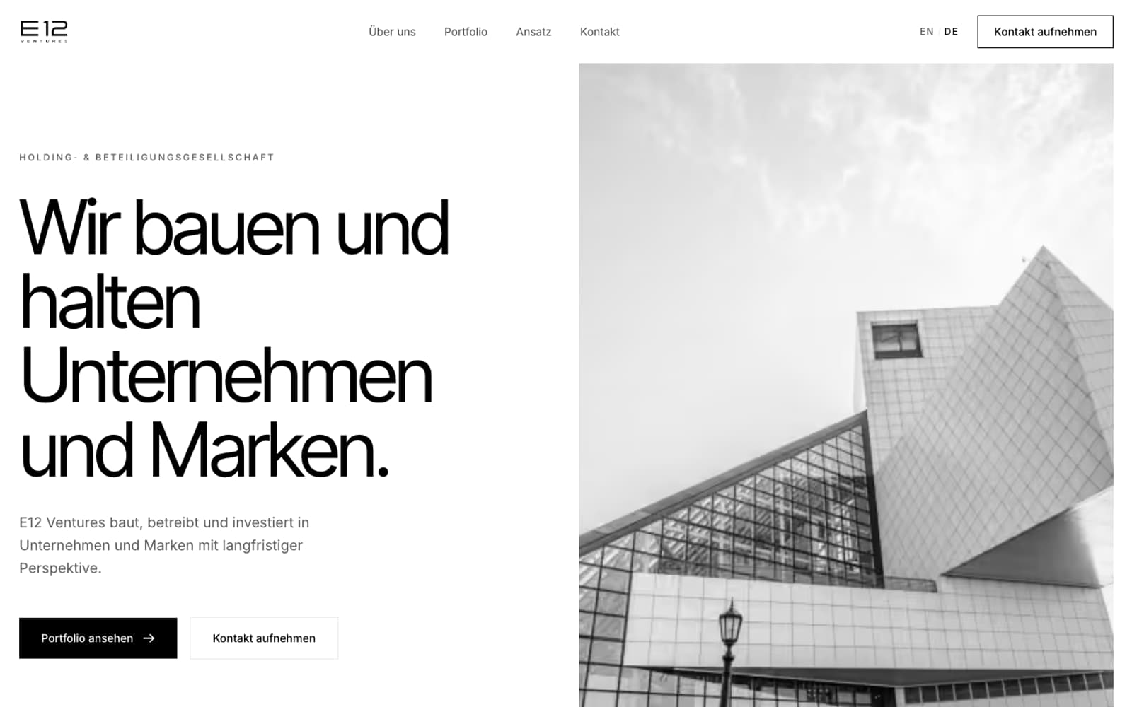 Website von E12 Ventures