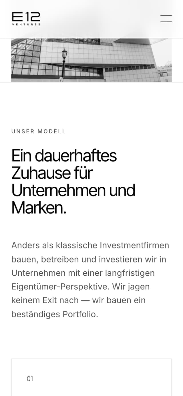 E12 Ventures auf dem Handy