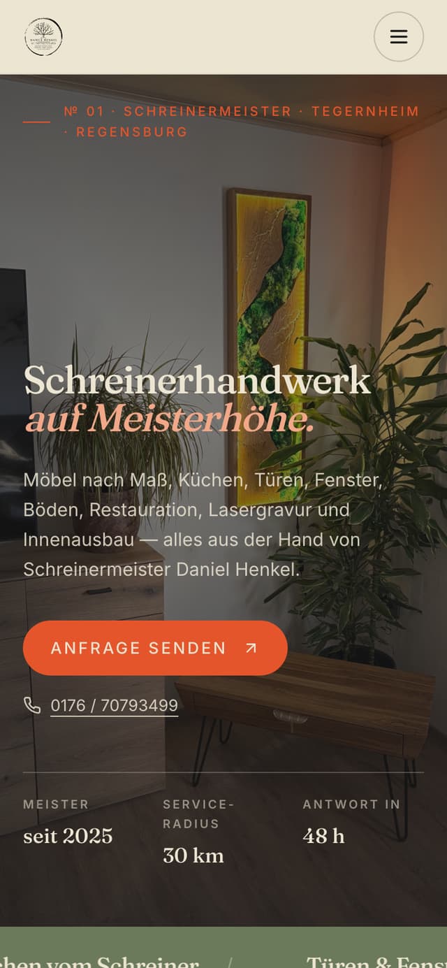 Handwerkskunst Henkel auf dem Handy