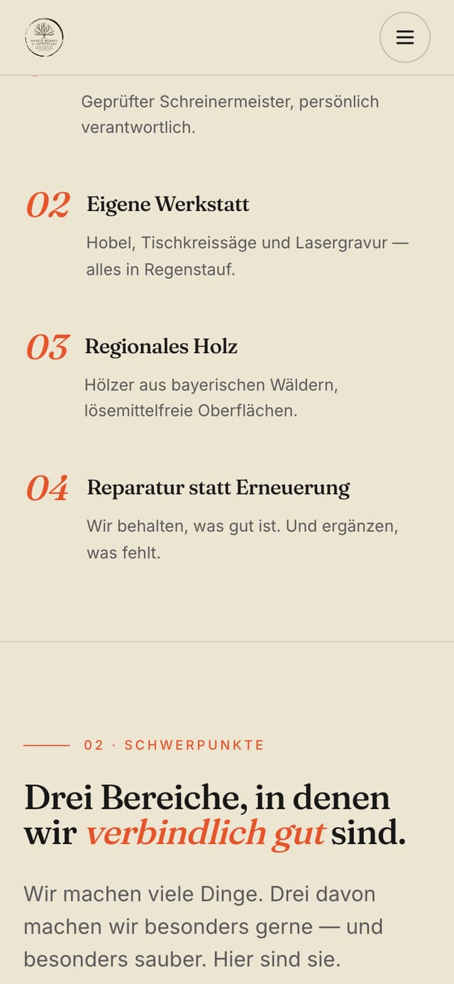 Handwerkskunst Henkel auf dem Handy