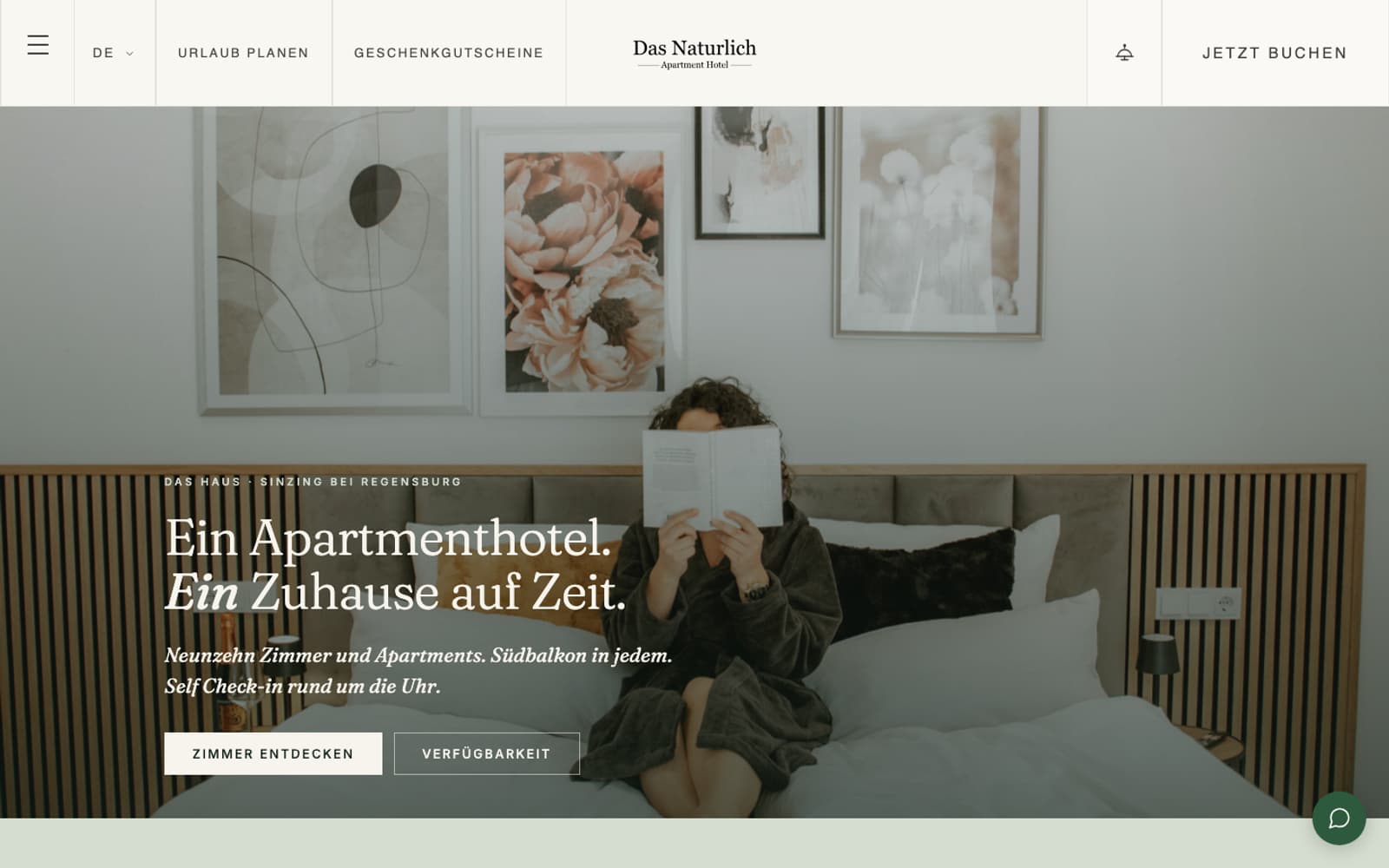 Ausschnitt der Website von Das Natürlich