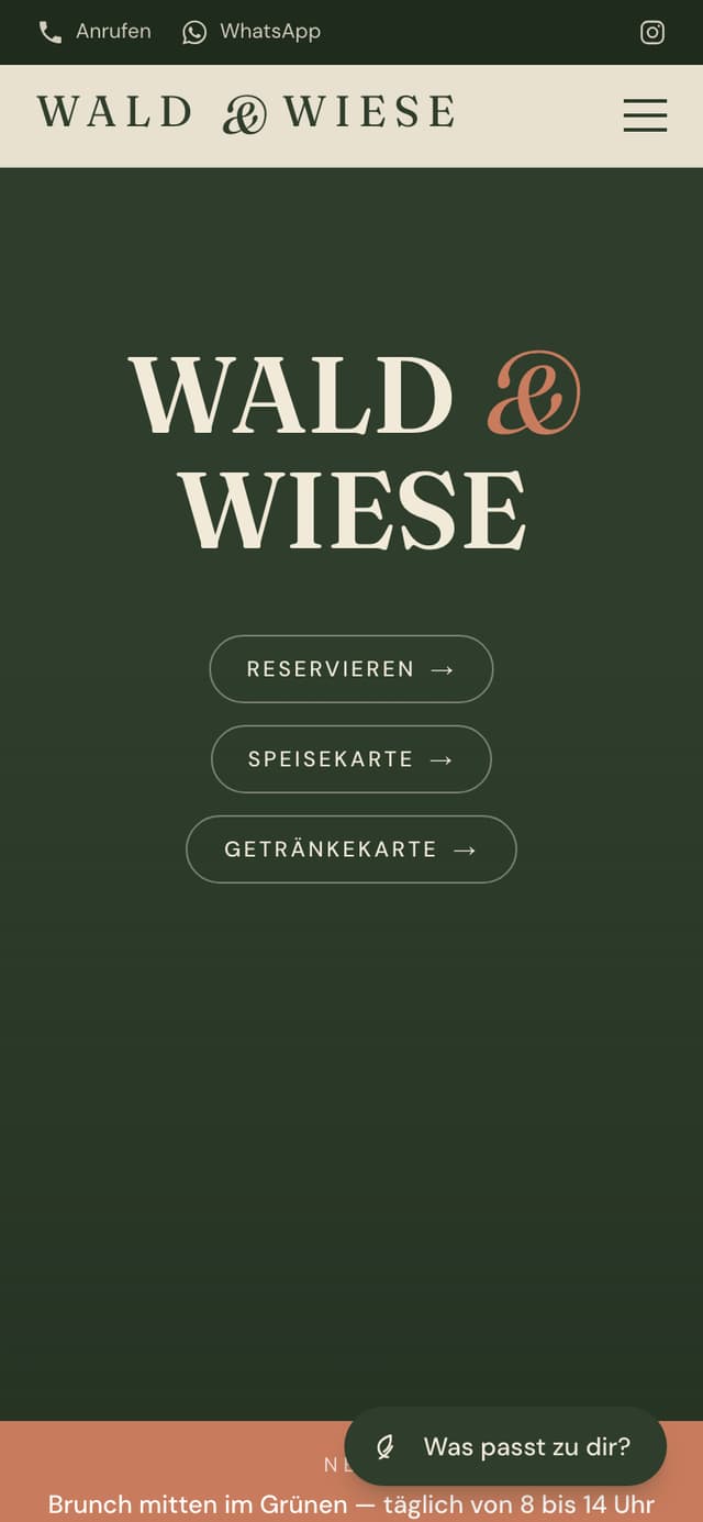 Wald & Wiese auf dem Handy